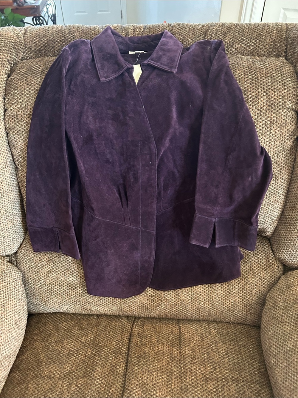 Coldwater Creek Purple Suede Blazer